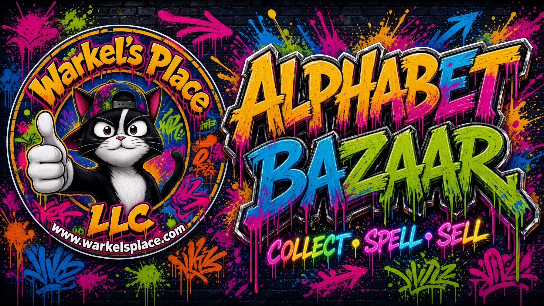 Alphabet Bazaar graffiti banner