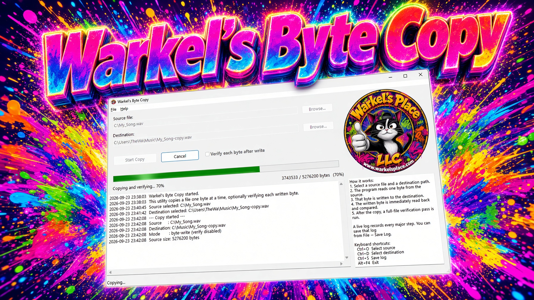 Warkel's Byte Copy product banner