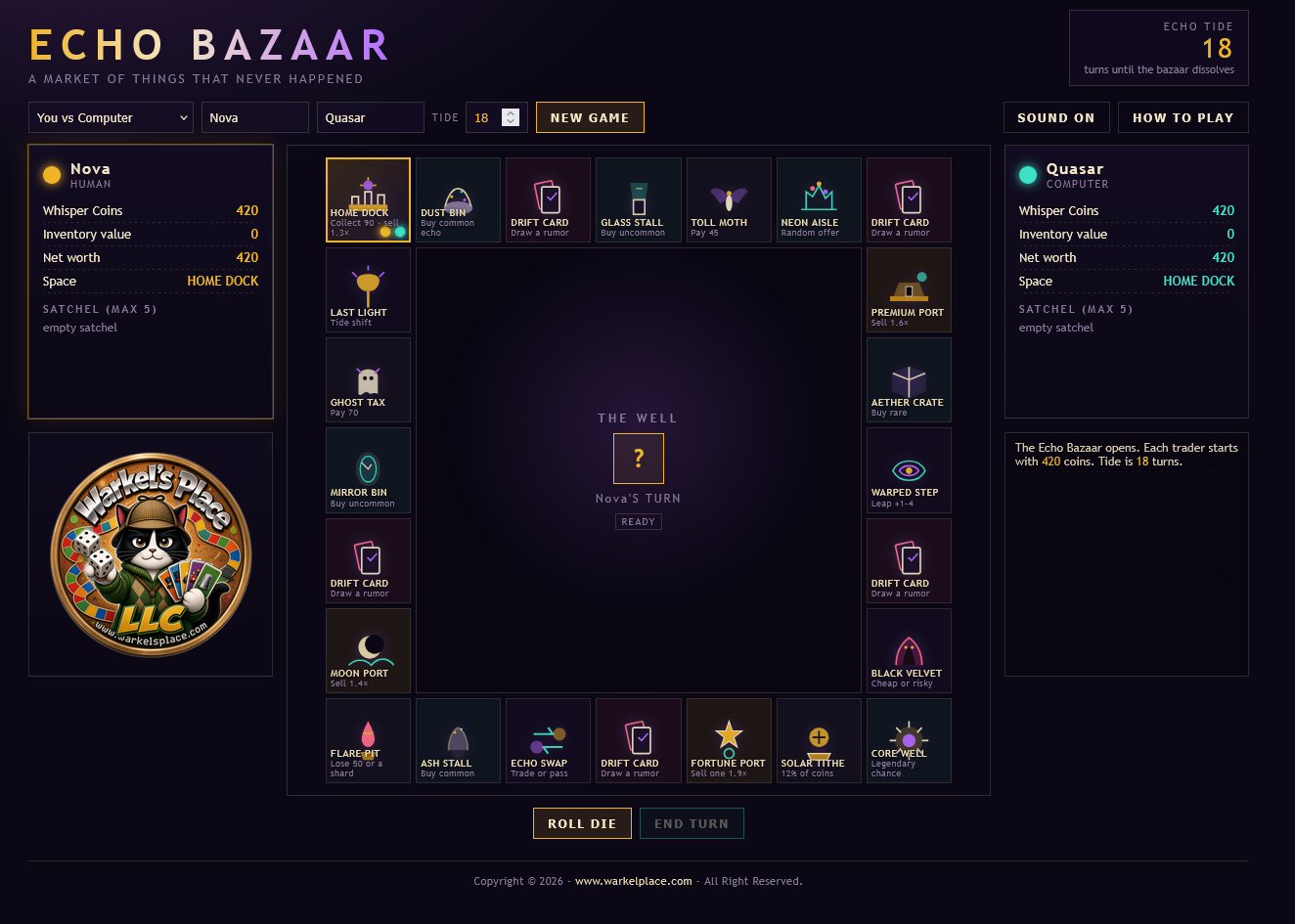 Echo Bazaar game board