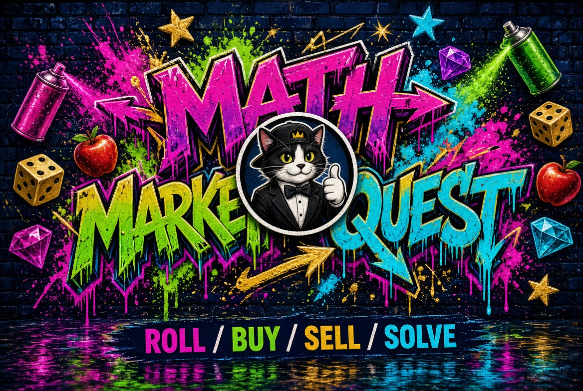 Math Market Quest graffiti art